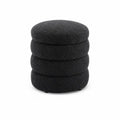 Taburete de madera y poli¨¦ster negro 45cm
